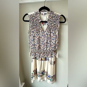 Derek Lam Ivory Floral Two-piece  Dress